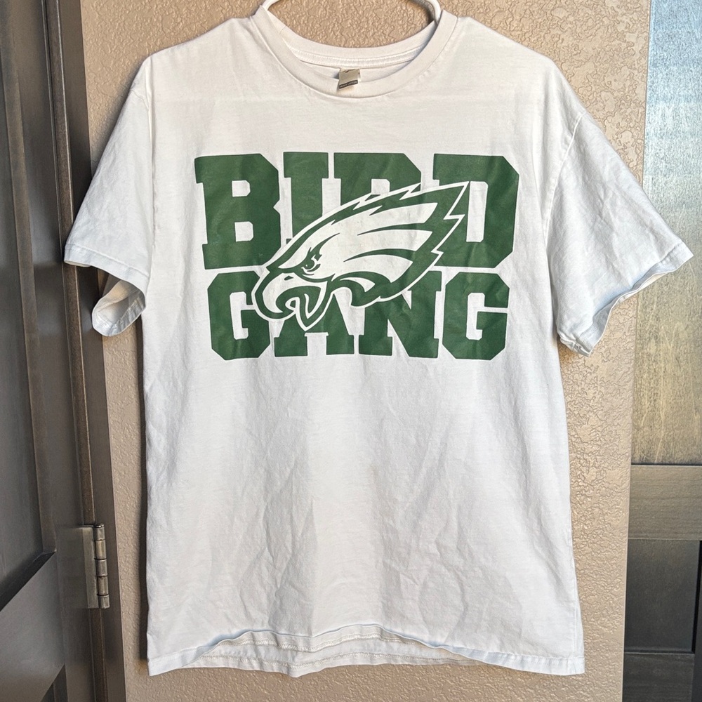 White 'Bird Gang' Philadelphia Eagles Graphic Tee